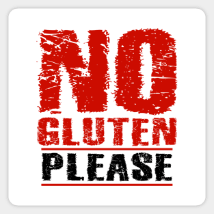 No Gluten Please Sticker